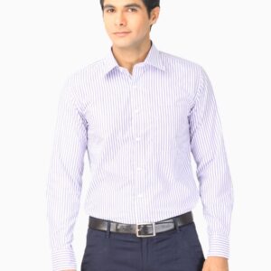 Mark Taylor Men Blue & White Shirt
