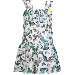 Doodle Kids Girl Printed White Dress