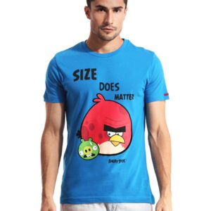 Angry Birds Men Printed Blue T-shirt
