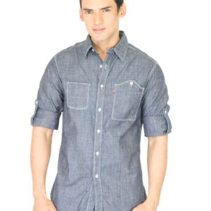 Levis Men Denim Grey Shirt