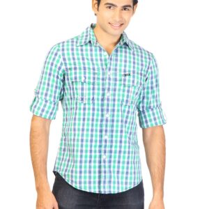 Lee Men Check Green Shirts