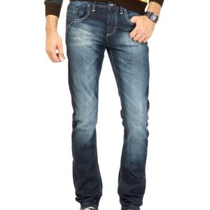 United Colors of Benetton Men Washed Blue Jeans