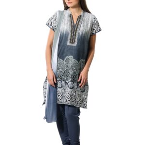 Aneri Women Blue & White Salwar Suit
