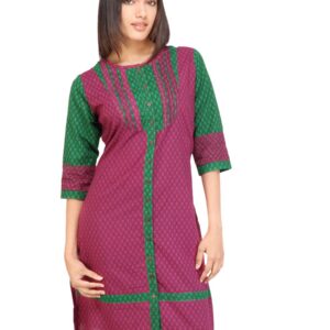 Mother Earth Women Printed Pink Kurtas