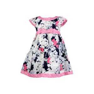 Doodle Kids Girl Printed Off White Dress