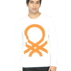 United Colors of Benetton Men Printed White TShirt