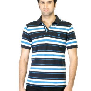 Timberland Men Navy Blue Striped T-Shirt