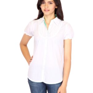 Lee Women Solid White Shirts