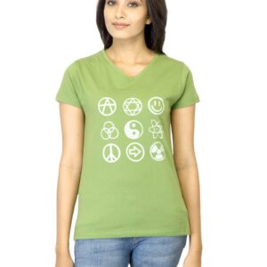 Tantra Women Circles Green T-shirt