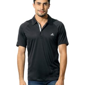 ADIDAS Men Vesta Black Polo T-Shirt
