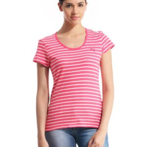 Puma Women Striped Pink T-shirt