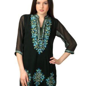 Aneri Women Black Kurta