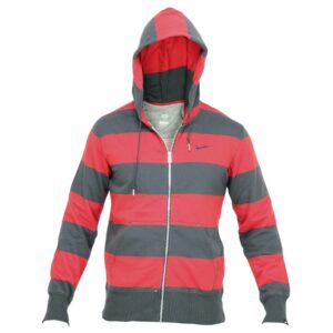 Nike Men Red Striped Sweatshirt