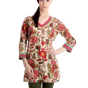 Diva Women Printed Red Kurti