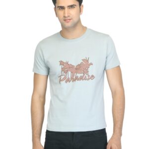 Myntra Men Paradise Teal T-shirt