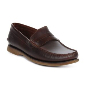 Clarks Men Brown Quay Point Mahogany Leather Shoes