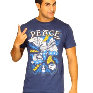 Inkfruit Men's Peace Blue T-shirt