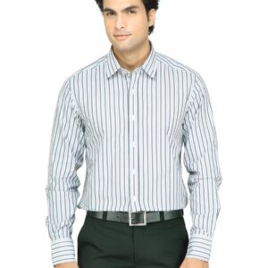 United Colors of Benetton Men Striped White Shirt
