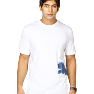 Puma Men's Large Logo Graphic White French T-shirt