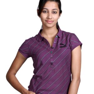 Puma Women's Lifestyle Purple Polo T-shirt