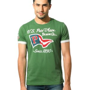 U.S. Polo Assn. Denim Co. Men Printed Green T-Shirt
