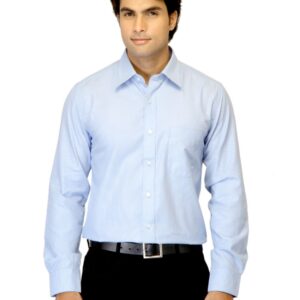 Mark Taylor Men Striped Blue Shirt