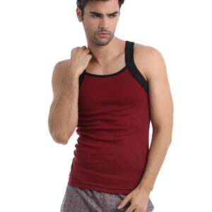 Chromozome Men Maroon Innerwear Vest