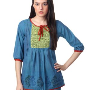 Mother Earth Women Blue Kurti