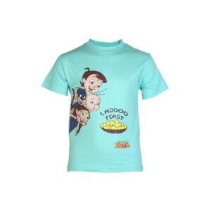 Chhota Bheem Kids Boy Laddoo Feast Turquoise Tshirt