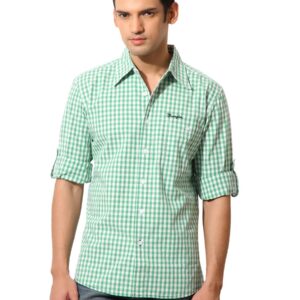 Wrangler Men Exeter Check Green Shirt