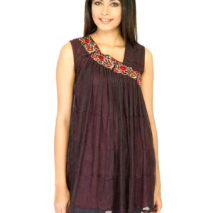 Scullers Women Solid Purple Tops