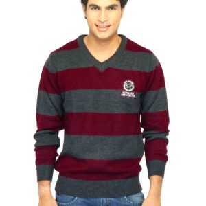 Scullers Men Stripes Red Sweaters
