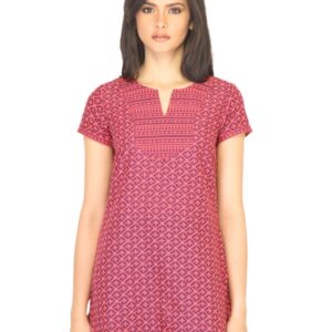 Aurelia Women Printed Red Kurti