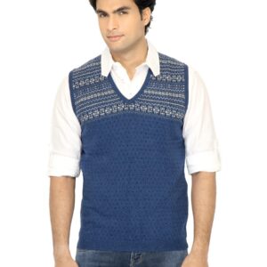United Colors of Benetton Men Solid Blue Sweater
