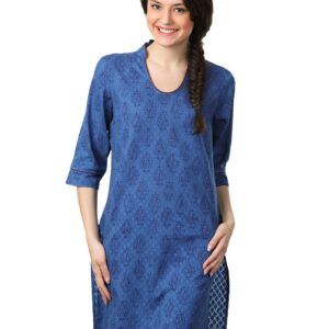 Alma Women Blue Kurta