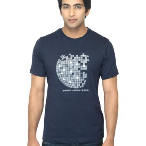Mark Taylor Men Printed Navy Blue T-shirt