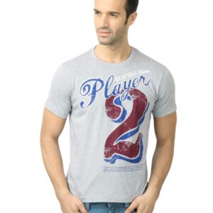 U.S. Polo Assn. Men Printed Grey Tshirt