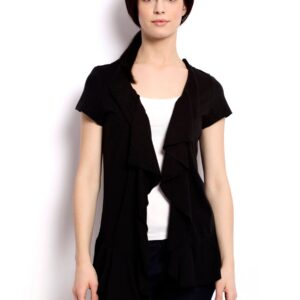 United Colors of Benetton Women Solid Black Top