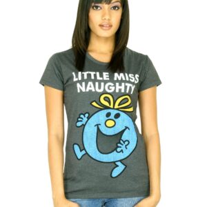 Little Miss Women Printed Dark Grey T-shirt