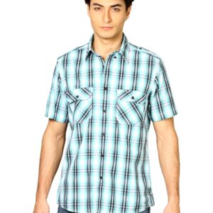 Indigo Nation Men Checks Blue Shirts