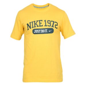 Nike Men Printed Yellow T-shirt
