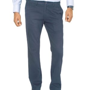 Highlander Men Solid Navy Blue Trouser