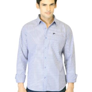 Highlander Men Blue Check Shirt