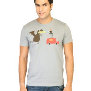 Chimp Men Firee Grey Tshirts