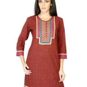 Mother Earth Women Brown Printed Kurta