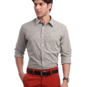 Indian Terrain Men Brown Check Shirt