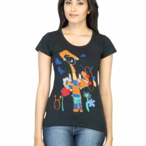 Jealous 21 Women Printed Black T-shirt