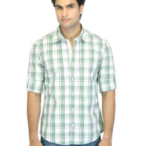 Turtle Men Check Green Shirt