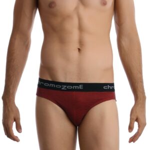 Chromozome Men Red Striped Brief