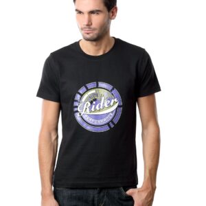 Myntra Men Black Rider Performance T-shirt